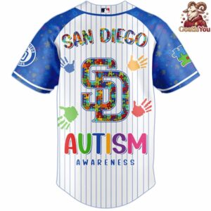 2026 San Diego Padres Autism Awareness Special Edition Baseball Jersey 3 1