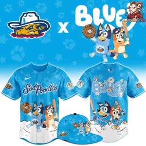 Amarillo Sod Poodles x Bluey Night Special Edition Baseball Jersey 1
