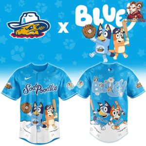 Amarillo Sod Poodles x Bluey Night Special Edition Baseball Jersey 2