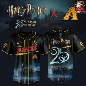 Arizona Diamondbacks x Harry Potter 25 Years Of Magic Baseball Jersey
