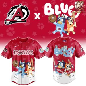 Arkansas Travelers x Bluey Night Special Edition Baseball Jersey 2