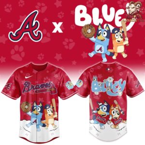 Atlanta Braves Bluey Night Special Edition Baseball Jersey 2