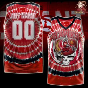 Atlanta Hawks Collab Grateful Dead Special Edition Basketball Jersey 1