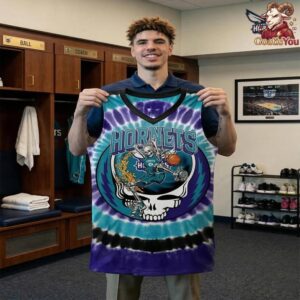Charlotte Hornets Collab Grateful Dead Special Edition Basketball Jersey 2