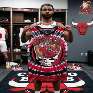 Chicago Bulls Collab Grateful Dead Special Edition Basketball Jersey 2