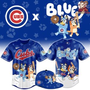 Chicago Cubs Bluey Night Special Edition Baseball Jersey 1