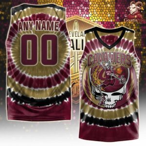 Cleveland Cavaliers Collab Grateful Dead Special Edition Basketball Jersey 1