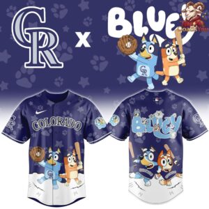 Colorado Rockies Bluey Night Special Edition Baseball Jersey 2