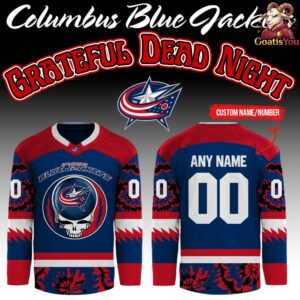 Columbus Blue Jackets Collab Grateful Dead Night 2026 Hockey Jersey