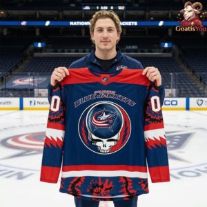 Columbus Blue Jackets Collab Grateful Dead Night 2026 Hockey Jersey 2