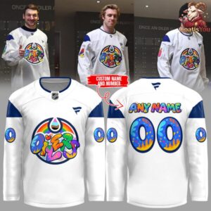 Edmonton Oilers Celebrating Pride Night Limited Edition Hockey Jersey 1