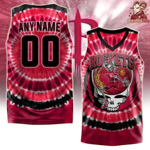 Houston Rockets Collab Grateful Dead Special Edition Basketball Jersey 1