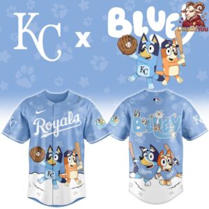 Kansas City Royals Bluey Night Special Edition Baseball Jersey 2