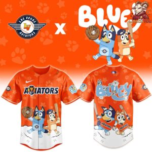 Las Vegas Aviators Bluey Night Special Edition Baseball Jersey 2