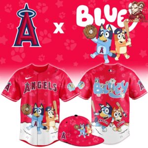Los Angeles Angels Bluey Night Special Edition Baseball Jersey