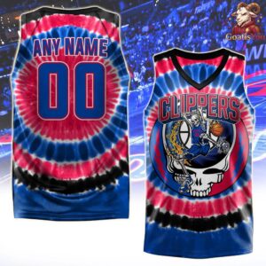 Los Angeles Clippers Collab Grateful Dead Special Edition Basketball Jersey