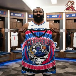Los Angeles Clippers Collab Grateful Dead Special Edition Basketball Jersey 2