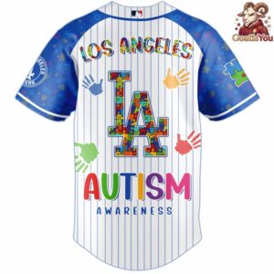 Los Angeles Dodgers Autism Awareness 2026 Baseball Jersey 3 1