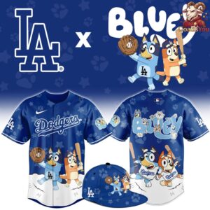 Los Angeles Dodgers Bluey Night Special Edition Baseball Jersey 1