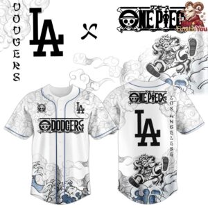 Los Angeles Dodgers x One Piece Luffy Gear 5 Baseball Jersey