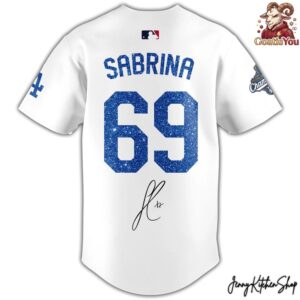 Los Angeles Dodgers x Sabrina Carpenter Fan Baseball Jersey 3