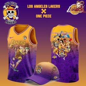 Los Angeles Lakers One Piece the Straw Hat Pirates Basketball Jersey 2