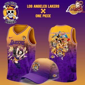 Los Angeles Lakers One Piece the Straw Hat Pirates Basketball Jersey 3