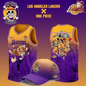 Los Angeles Lakers One Piece the Straw Hat Pirates Basketball Jersey 4