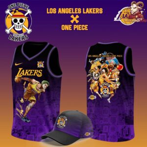 Los Angeles Lakers x One Piece The Straw Hat Pirates Basketball Jersey 2