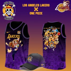 Los Angeles Lakers x One Piece The Straw Hat Pirates Basketball Jersey 3