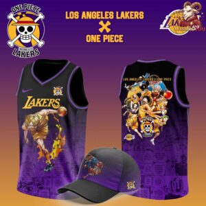 Los Angeles Lakers x One Piece The Straw Hat Pirates Basketball Jersey 5