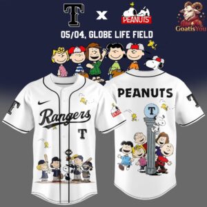 MLB Texas Rangers x Snoopy Peanuts Special Edition Baseball Jersey
