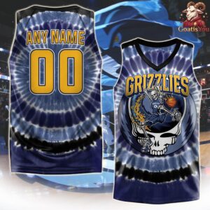 Memphis Grizzlies Collab Grateful Dead Special Edition Basketball Jersey 1