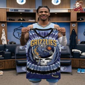 Memphis Grizzlies Collab Grateful Dead Special Edition Basketball Jersey 2