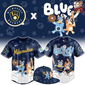 Milwaukee Brewers Bluey Night Special Edition Baseball Jersey 1