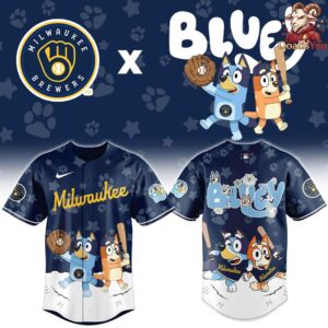 Milwaukee Brewers Bluey Night Special Edition Baseball Jersey 2