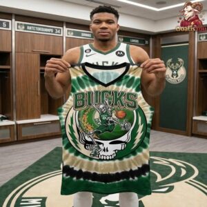Milwaukee Bucks Collab Grateful Dead Special Edition Basketball Jersey 2
