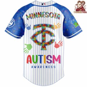 Minnesota Twins Autism Awareness 2026 Baseball Jersey 3