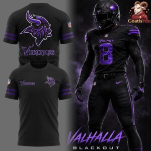 Minnesota Vikings Black Out 2026 T Shirt 2