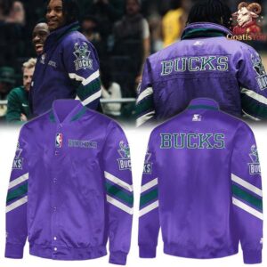 NBA Milwaukee Bucks Retro Purple Starter Limited Edition Jacket