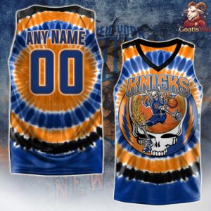 New York Knicks Collab Grateful Dead Special Edition Basketball Jersey