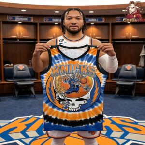 New York Knicks Collab Grateful Dead Special Edition Basketball Jersey 2