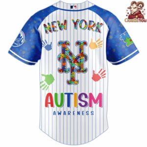 New York Met Autism Awareness 2026 Baseball Jersey 3