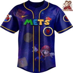 New York Mets Super Mario Galaxy Movie Baseball Jersey 2