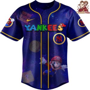 New York Yankees Super Mario Galaxy Movie Baseball Jersey 2