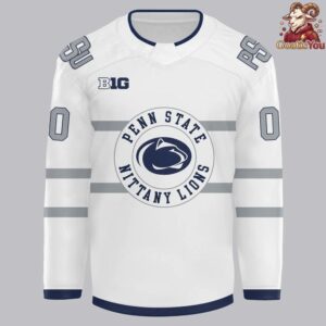 Penn State Nittany Lions Men's Hockey 2026 Wear White Hockey Jersey 2