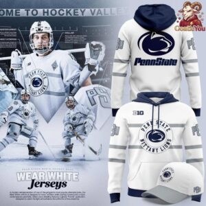 Penn State Nittany Lions Men’s Hockey 2026 Wear White Hoodie