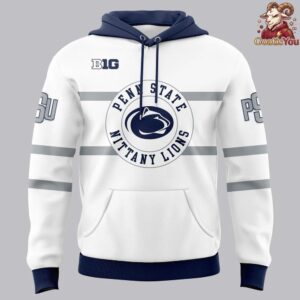 Penn State Nittany Lions Men's Hockey 2026 Wear White Hoodie 2