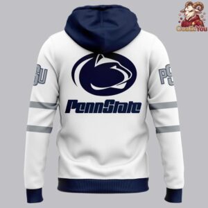 Penn State Nittany Lions Men's Hockey 2026 Wear White Hoodie 3