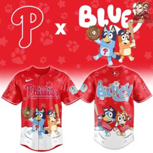 Philadelphia Phillies Bluey Night Special Edition Baseball Jersey 2